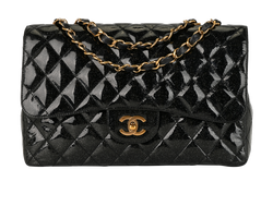 Single Flap Jumbo, Leather, Black/Iridescent, 12252426(08-09), AC/DB, 2*